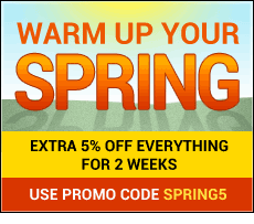 Warm up your spring - 5% off with code SPRING5